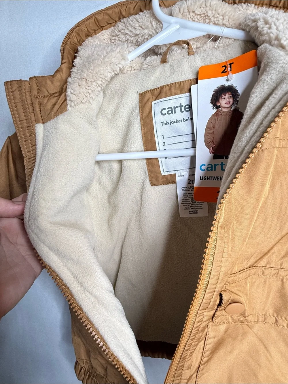 children's brown jacket by Carter's, size 2T A8 398